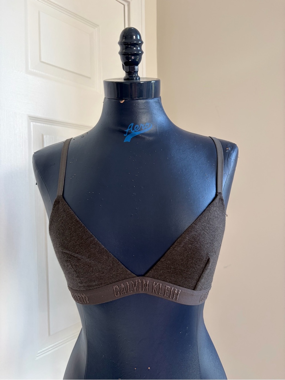 Calvin Klein Brown Logo Elastic Triangle Bralette